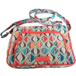 VERA BRADLEY GO FISH iconic RFID little hipster crrossbody, signature cotton NWT